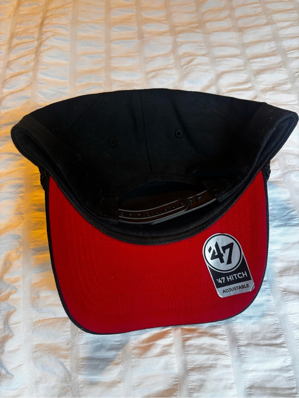 ‘47 adjustible Boston Red Sox Black Embroidered Baseball Cap Hat - Picture 3 of 5